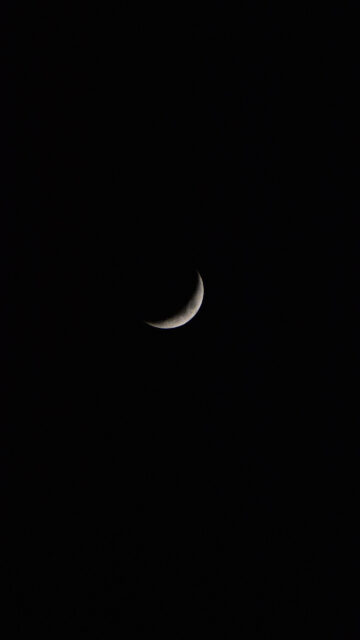 Minimalist Waxing Crescent Moon Phase Spiritual Energy Wallpaper