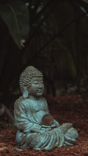 Meditating Buddha with Crystal Orb Spiritual Energy Meditation Wallpaper