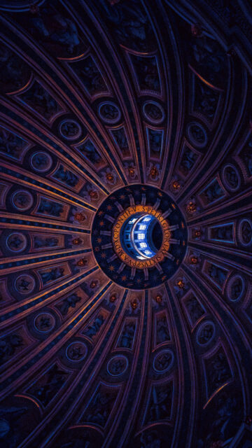 St. Peter's Basilica Dome Sacred Geometry Mandala Spiritual Wallpaper