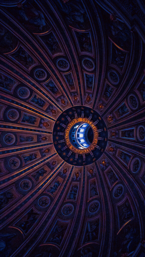 St. Peter's Basilica Dome Sacred Geometry Mandala Spiritual Wallpaper