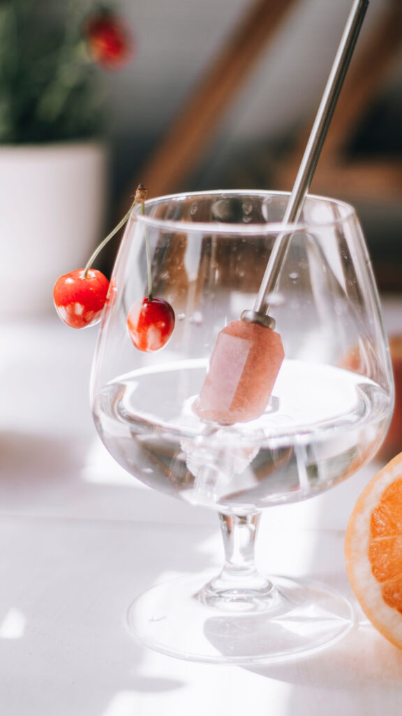 Rose Quartz Crystal Infused Water Wellness Aesthetic Wallpaper