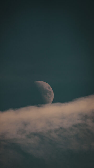 Ethereal Waxing Gibbous Moon Phase Spiritual Aesthetic Wallpaper