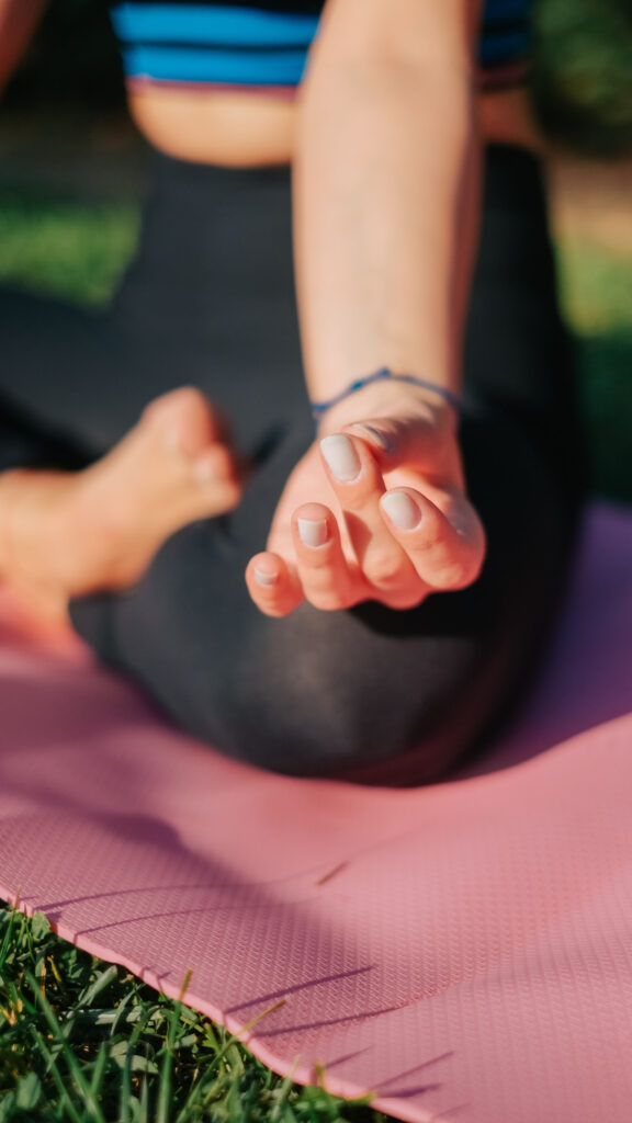 Chakra Alignment Mudra for Mindful Manifestation and Spiritual Energy Wallpaper