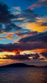 Aquarius Energy Sunset Aesthetic: Air Element Zodiac Sky Wallpaper