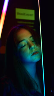 Aura Energy and Spiritual Awakening Neon Portrait Aesthetic Wallpaper