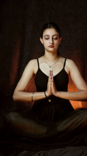 Anjali Mudra Chakra Alignment and Heart Energy Spiritual Wallpaper