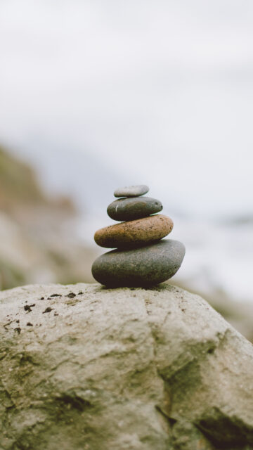 Zen Stone Stacking Meditation and Manifestation Spiritual Wallpaper