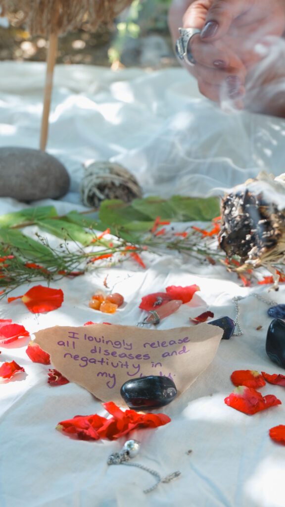 Divine Feminine Energy Manifestation Ritual and Healing Crystal Wallpaper