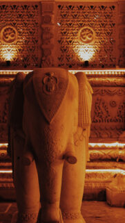 Sacred Elephant and Om Mandala Spiritual Energy Aesthetic Wallpaper
