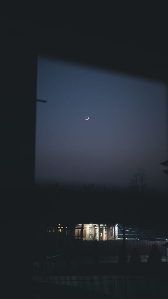 Waxing Crescent Moon Spiritual Energy and Manifestation Aesthetic Wallpaper