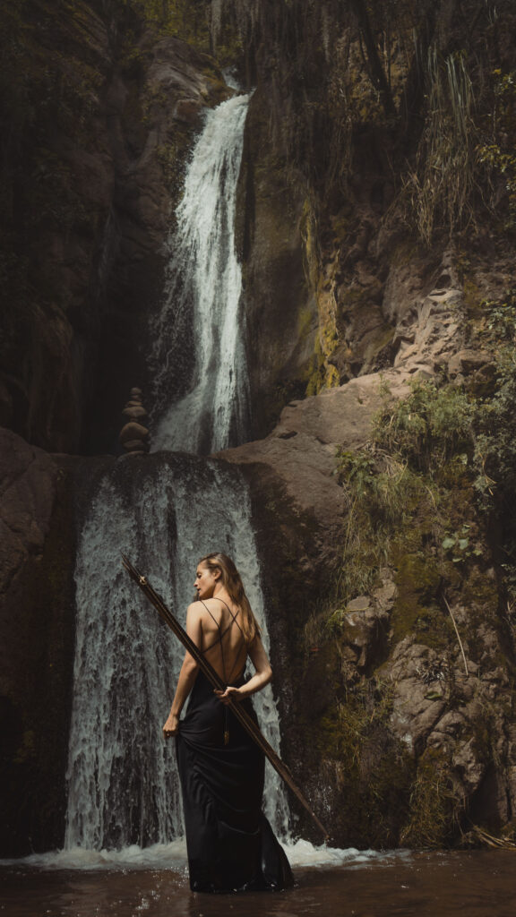 Aquarius Ethereal Waterfall Goddess Aesthetic Zodiac Wallpaper
