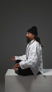 Zen Meditation Monk for Mindfulness and Spiritual Energy Wallpaper