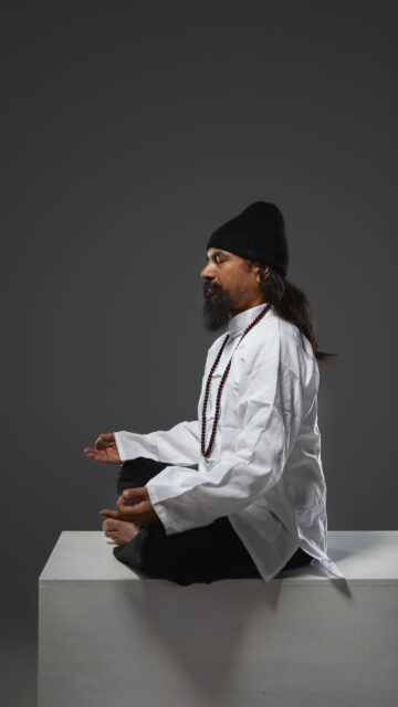 Zen Meditation Monk for Mindfulness and Spiritual Energy Wallpaper