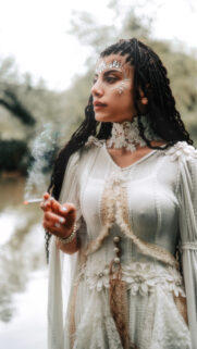 Ethereal Celestial Goddess Energy and Spiritual Manifestation Wallpaper