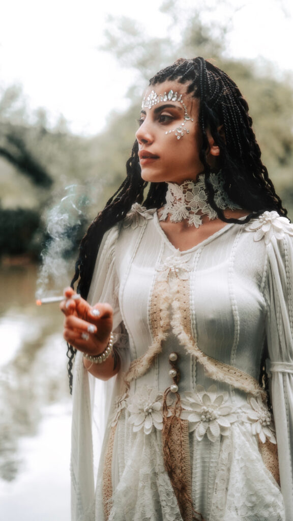 Ethereal Celestial Goddess Energy and Spiritual Manifestation Wallpaper