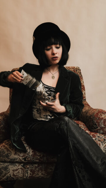 Mystical Tarot Card Reader Aesthetic for Intuitive Guidance Wallpaper