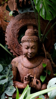 Zen Buddha Garden Meditation Spiritual Energy Art Wallpaper