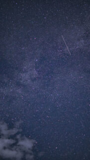 Celestial Night Sky with Perseid Meteor Shower Aesthetic Wallpaper