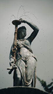 Aquarius Zodiac Sign Artistic Fountain Statue Aesthetic 4K Wallpaper