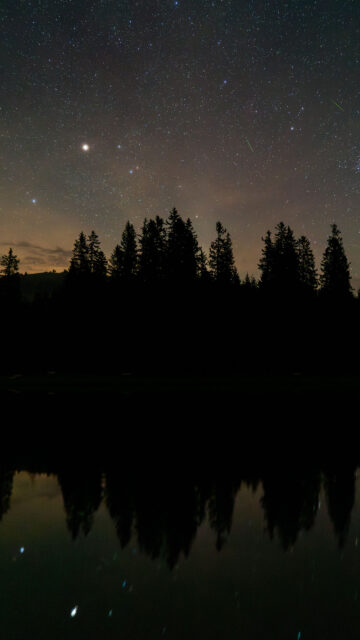 Aquarius Starry Sky Night Reflection Cosmic Zodiac Art Wallpaper