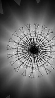 Radiant Chandelier Mandala Energy Spiritual Aesthetic Wallpaper