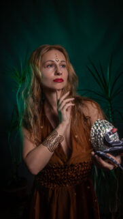 Crystal Magic Aura and Serpent Manifestation Spiritual Energy Wallpaper