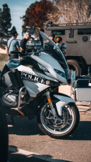 Police Motorcycle Vision Board for Authority and Order Law of Attraction Wallpaper