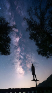 Aquarius Zodiac Starry Sky Night Celestial Aesthetic Phone Wallpaper