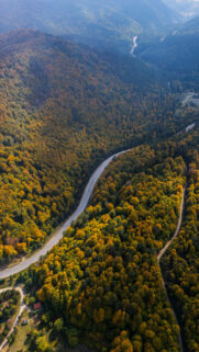 Capricorn Earth Energy Winding Mountain Road Aesthetic Wallpaper
