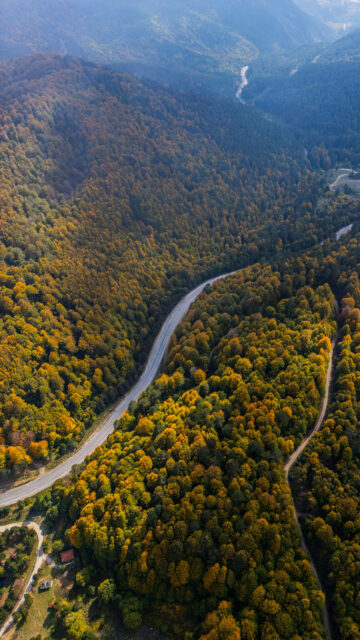 Capricorn Earth Energy Winding Mountain Road Aesthetic Wallpaper