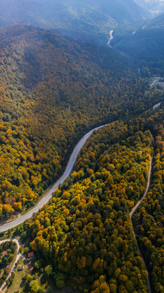 Capricorn Earth Energy Winding Mountain Road Aesthetic Wallpaper
