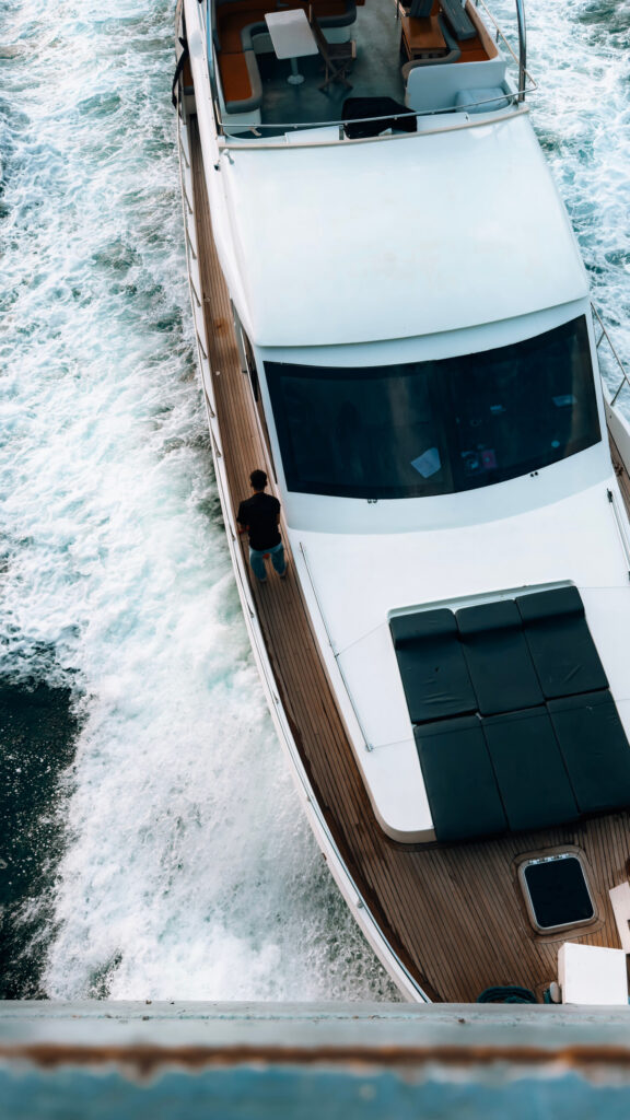Luxury Yacht Vision Board Manifestation for Abundance and Travel Wallpaper