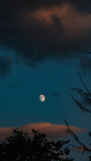 Ethereal Waxing Gibbous Moon Phase Spiritual Aesthetic Phone Wallpaper
