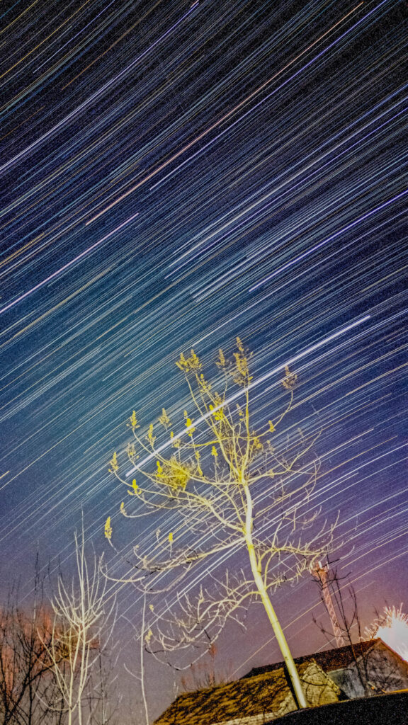 Aquarius Zodiac Star Trails Celestial Night Sky Artistic Phone Wallpaper