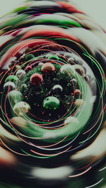 Abstract Mandala Energy Vortex Christmas Ornament Art Wallpaper