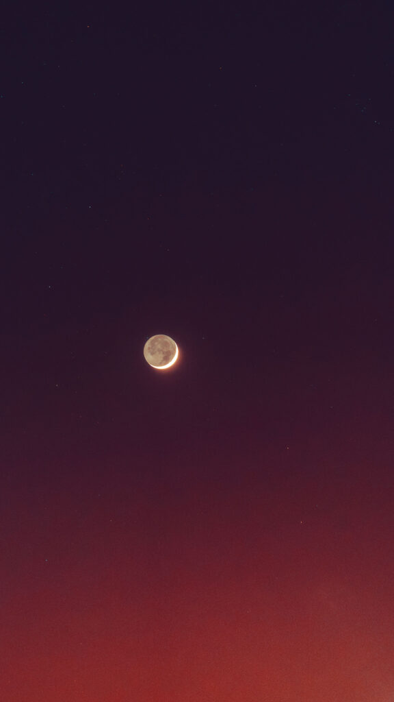 Crescent Moon Phase Spiritual Energy Aesthetic Phone Wallpaper