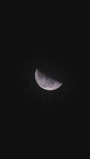 Mystical First Quarter Moon Phase Spiritual Energy 4K Phone Wallpaper