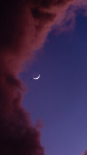 Waxing Crescent Moon Celestial Aesthetic Spiritual Energy Wallpaper