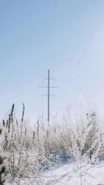 Frozen Landscape Winter Energy Crystal Grid Aesthetic Aesthetic Wallpaper