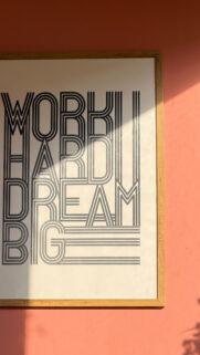 Work Hard Dream Big Motivational Manifestation Aesthetic Wallpaper