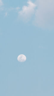 Daytime Moon Spiritual Energy Mystical Aesthetic Phone Wallpaper