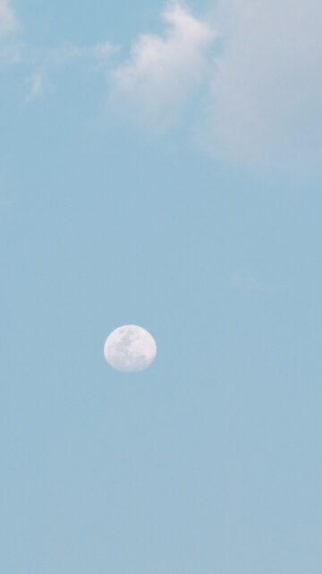 Daytime Moon Spiritual Energy Mystical Aesthetic Phone Wallpaper