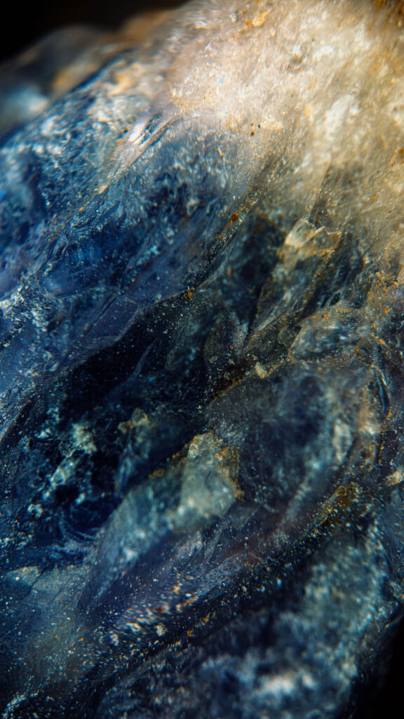 Deep Blue Sapphire Crystal Energy Aesthetic Spiritual Phone Wallpaper