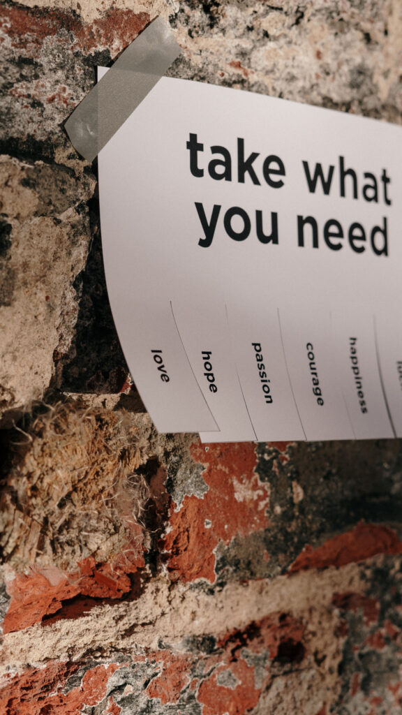 Take What You Need Affirmation Vision Board and Manifestation Wallpaper