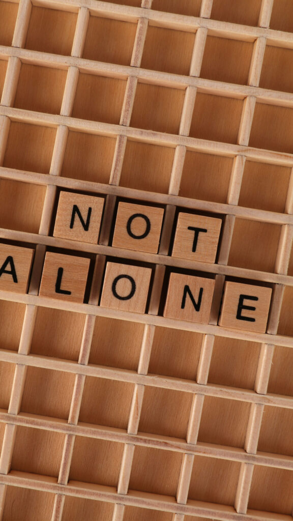 Not Alone Manifestation Affirmation for Connection and Support Wallpaper