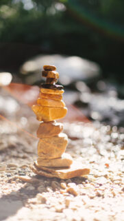 Zen Stone Stacking Meditation and Law of Attraction Manifestation Wallpaper