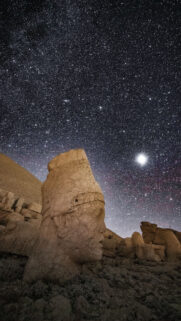 Mount Nemrut Ancient Starry Sky and Celestial Energy Wallpaper