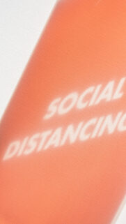 Minimalist Soft Orange Aura Social Distancing Manifestation Wallpaper