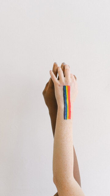 Inclusive Rainbow Pride and Unity Spiritual Energy Wallpaper