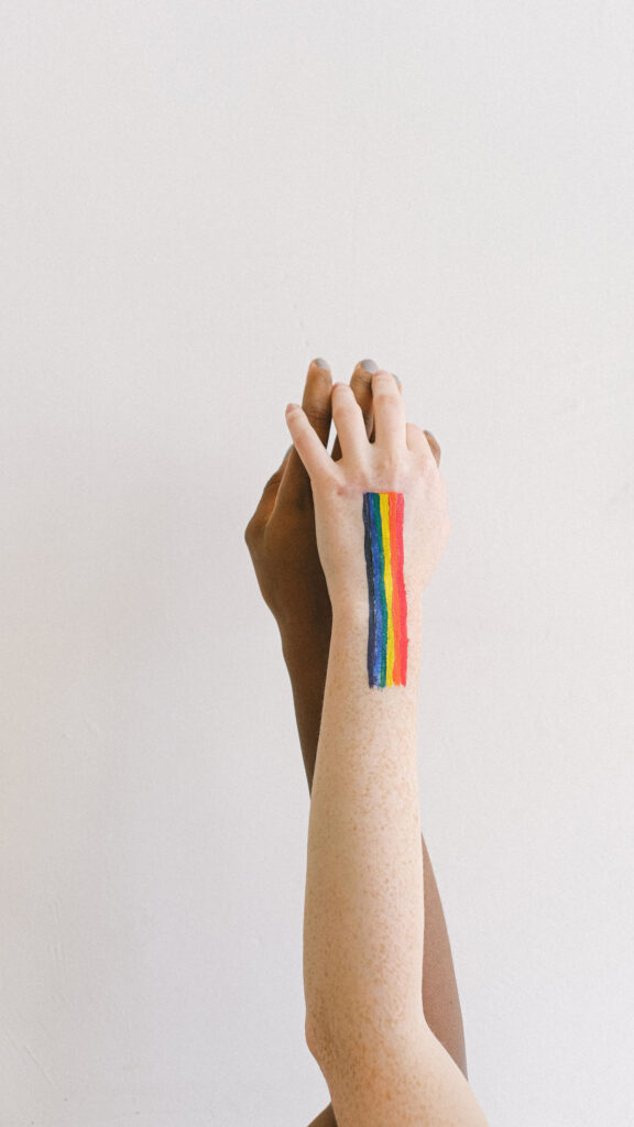 Inclusive Rainbow Pride and Unity Spiritual Energy Wallpaper